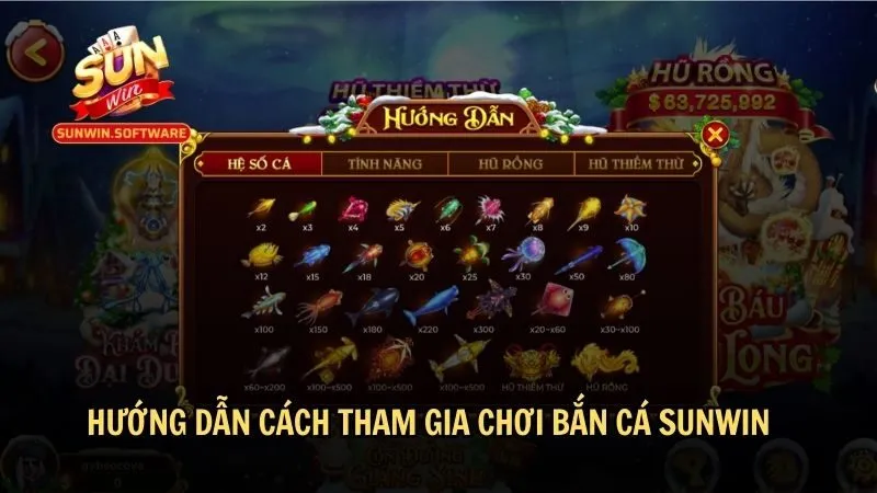 ban ca sunwin 3 Hướng dẫn cách tham gia chơi bắn cá Sunwin chi tiết nhất