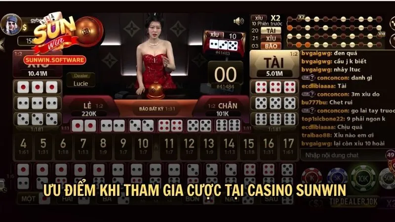 casino sunwin 2 Ưu điểm khi tham gia cược tại casino Sunwin