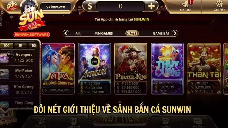 no hu sunwin 1 Giới thiệu tổng quan về sảnh nổ hũ Sunwin