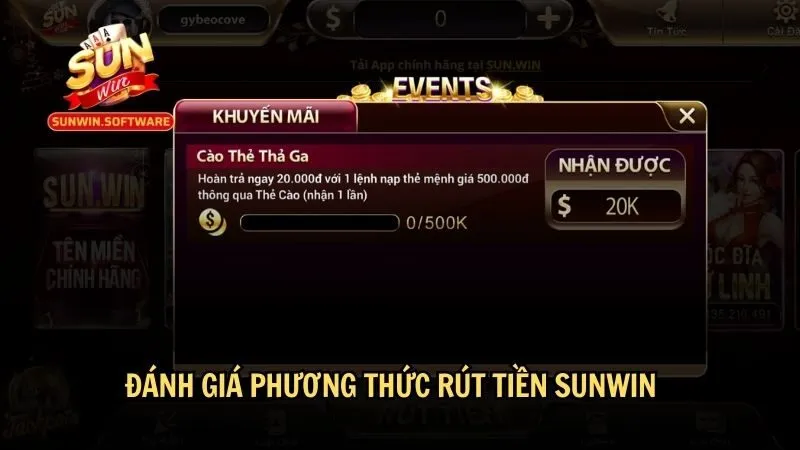 rut tien sunwin 4 Đánh giá các phương thức rút tiền Sunwin
